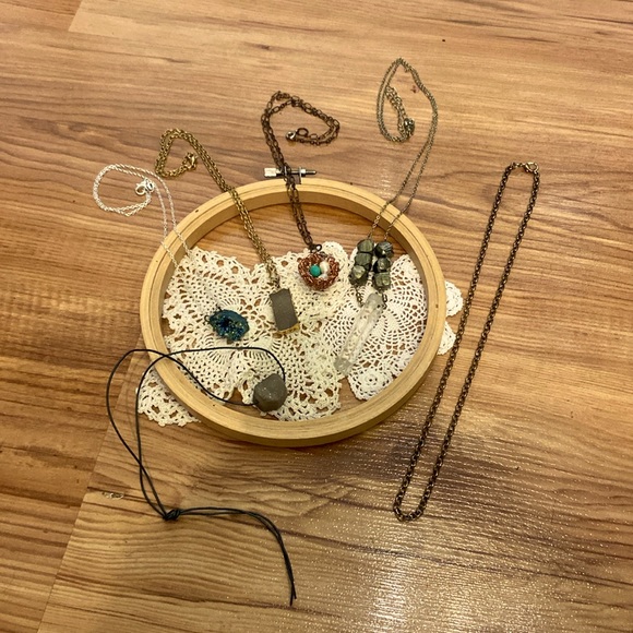 Druzy crystals and rock pendants lot - 6 items! - Picture 1 of 12